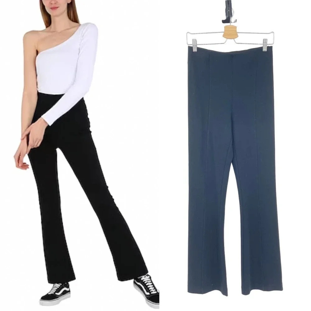 Ninety Percent Compact Organic Cotton Kickflare‎ Pants Black Size Medium